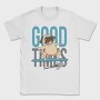 Pug Surfing Good Waves, Tricou Barbati (Unisex)