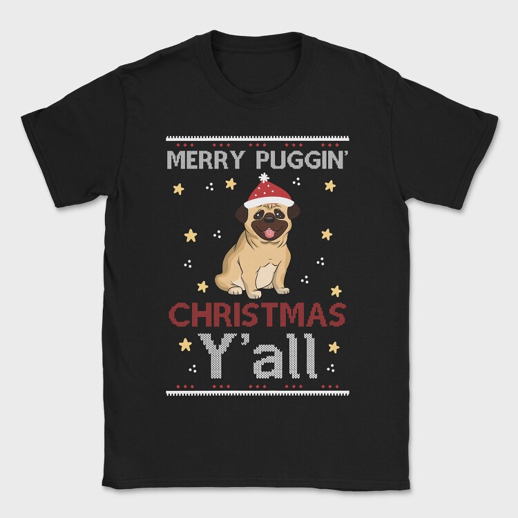 Pugmas Festive, Tricou Barbati (Unisex)
