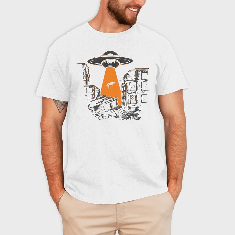 Alien Invasion, Tricou Barbati (Unisex)