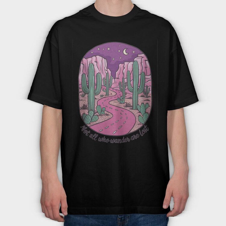 Desert Wanderlust, Tricou Oversize Barbati (Unisex)