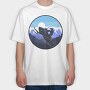 Snowboarders Moonrise, Tricou Oversize Barbati (Unisex)