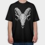 Ram Skull Horns, Tricou Oversize Barbati (Unisex)