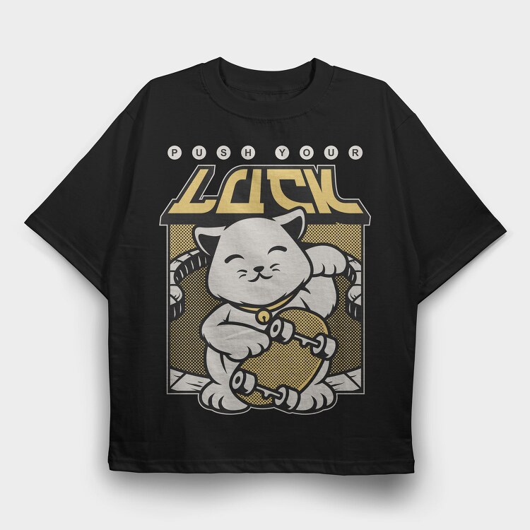 Push Your Luck, Tricou Oversize Barbati (Unisex)