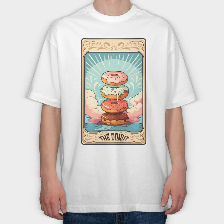 Tarot Card the Donut, Tricou Oversize Barbati (Unisex)