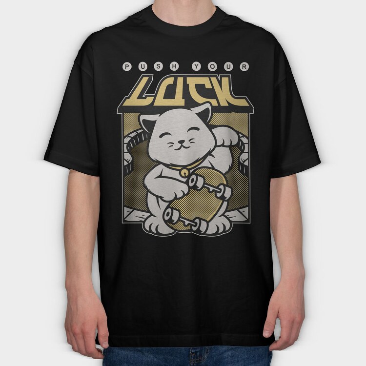 Push Your Luck, Tricou Oversize Barbati (Unisex)