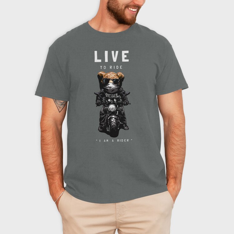 Live To Rebel, Tricou Barbati (Unisex)