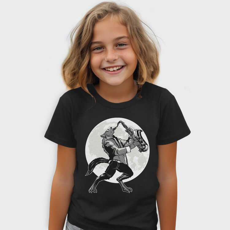 Howling Saxophone Wolf, Tricou Copii