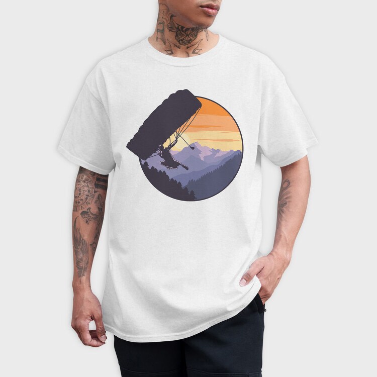 Paragliding Sunset, Tricou Barbati (Unisex)