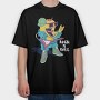 Rockstar Guitar Dude, Tricou Oversize Barbati (Unisex)