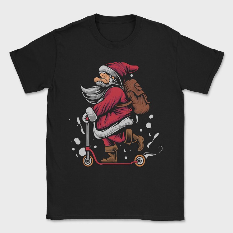 Santa Scootin, Tricou Barbati (Unisex)