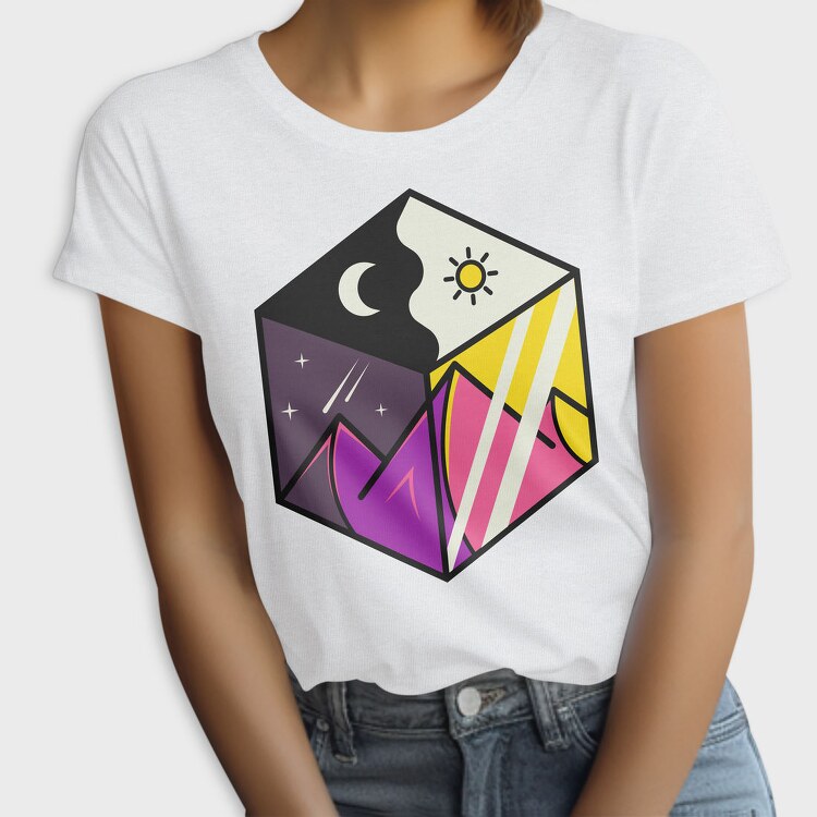 Solar Eclipse Cube, Tricou Femei