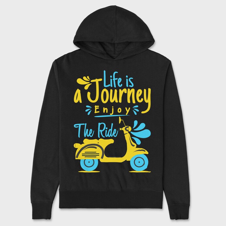 Scooter Journey Ride, Hanorac Oversize Barbati (Unisex)