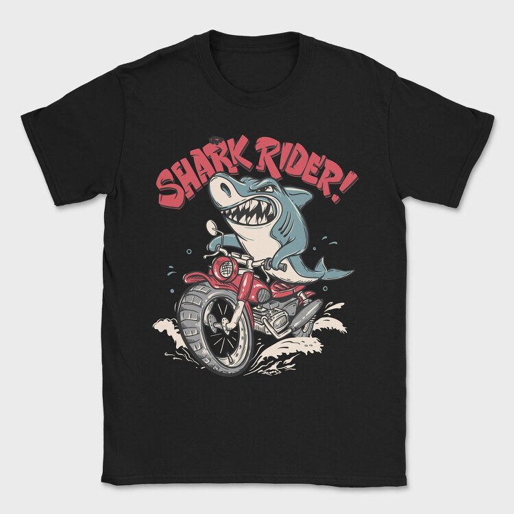 Shark Rider Tee, Tricou Barbati (Unisex)