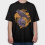Raven Skull Strike, Tricou Oversize Barbati (Unisex)