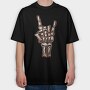 Finger Wave Hand, Tricou Oversize Barbati (Unisex)