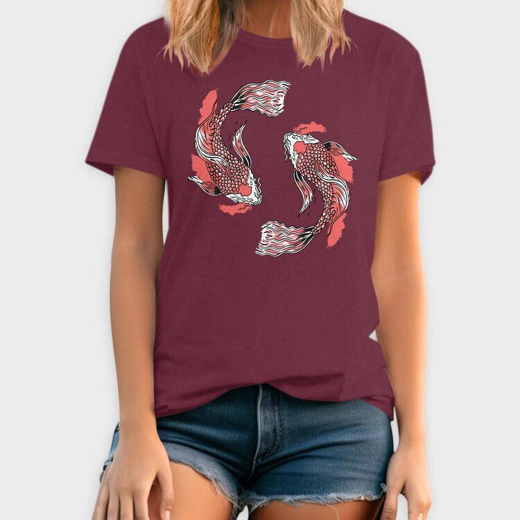 Fish Koi, Tricou Barbati (Unisex)