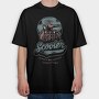Scooter Classic Motorcycle, Tricou Oversize Barbati (Unisex)