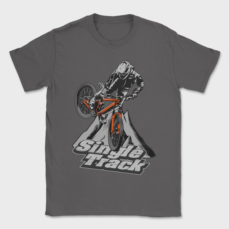 Single Track, Tricou Barbati (Unisex)
