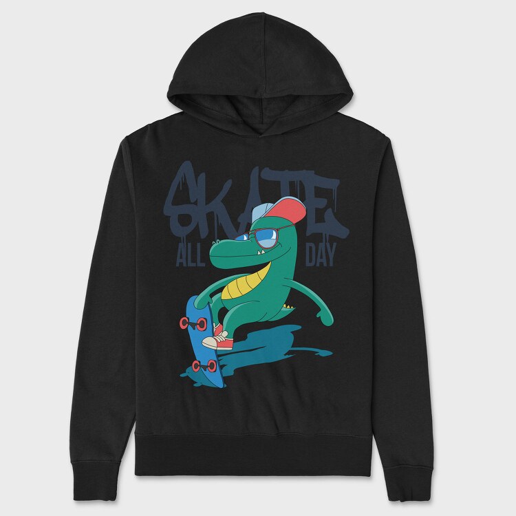 Skate All Day 1, Hanorac Oversize Barbati (Unisex)