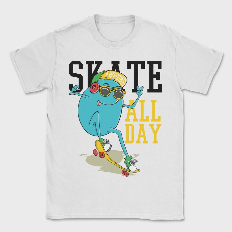 Skate All Day, Tricou Barbati (Unisex)