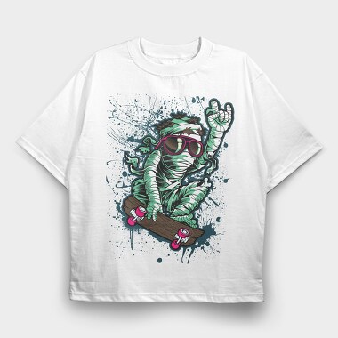 Skate Mummy, Tricou Oversize Barbati (Unisex)
