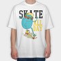 Skate All Day, Tricou Oversize Barbati (Unisex)