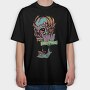 Raw Dropping Skull, Tricou Oversize Barbati (Unisex)