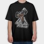 Single Track, Tricou Oversize Barbati (Unisex)