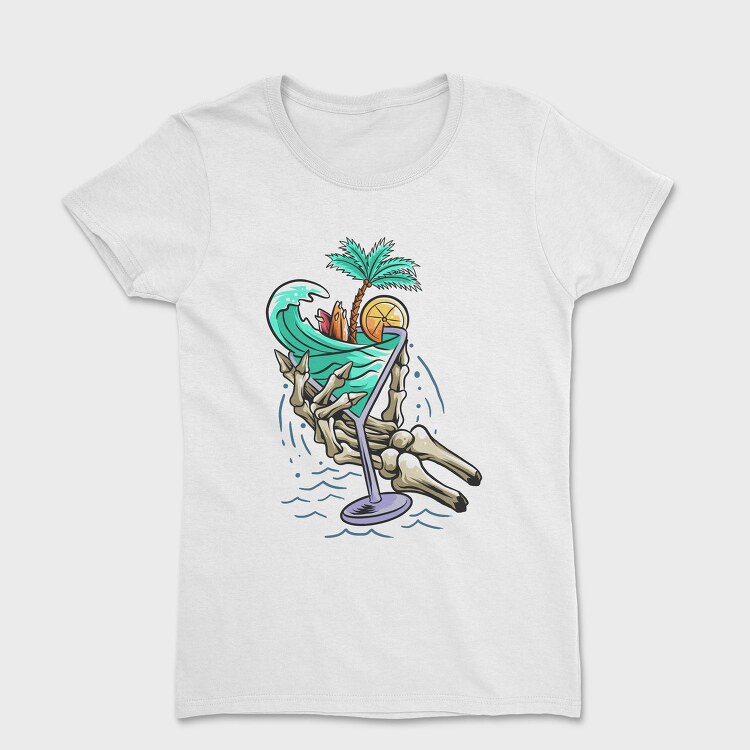 Skeleton Cocktail Paradise, Tricou Femei