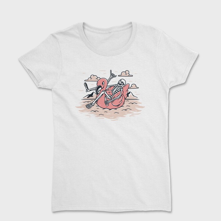 Skeleton Flamingo Floatie, Tricou Femei