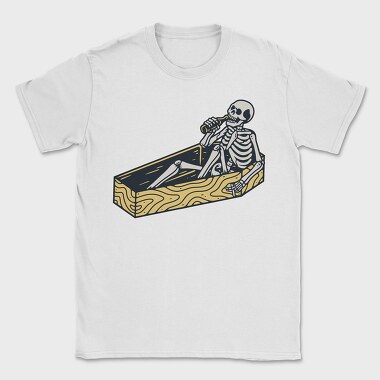 Skeleton In Coffin, Tricou Barbati (Unisex)
