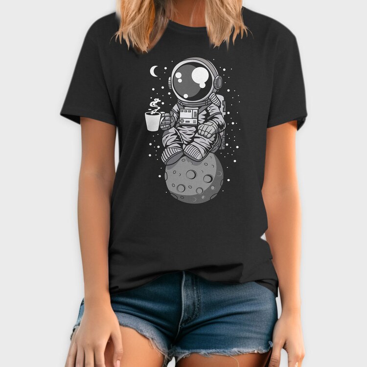 Space Coffee Astronaut, Tricou Barbati (Unisex)