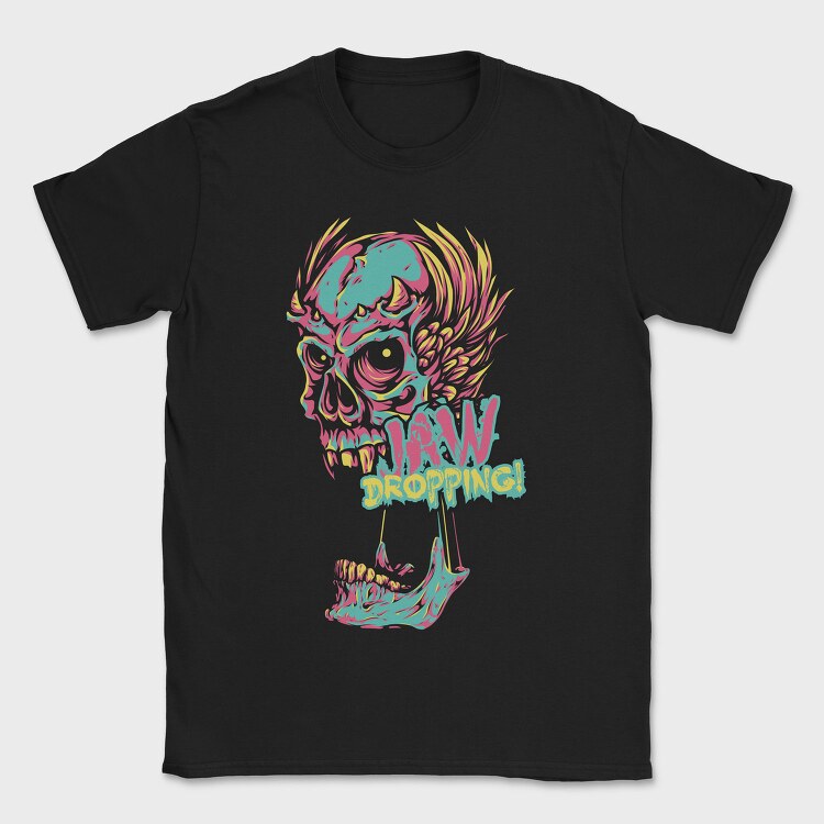 Raw Dropping Skull, Tricou Barbati (Unisex)