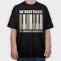 Piano Keys Harmony, Tricou Oversize Barbati (Unisex)