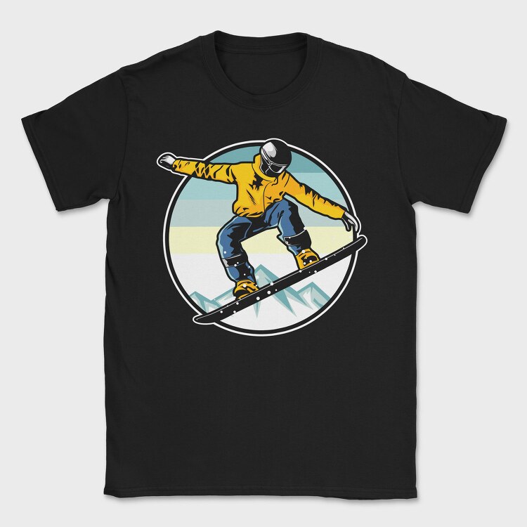 Snowboarders Edge, Tricou Barbati (Unisex)