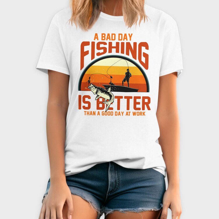 Fishing Better Than Work, Tricou Barbati (Unisex)