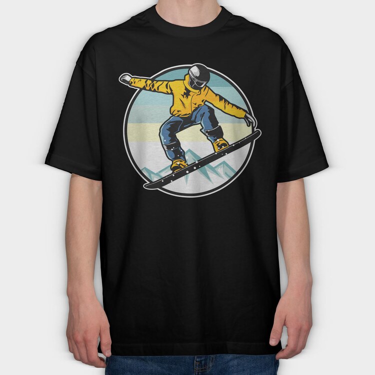 Snowboarders Edge, Tricou Oversize Barbati (Unisex)