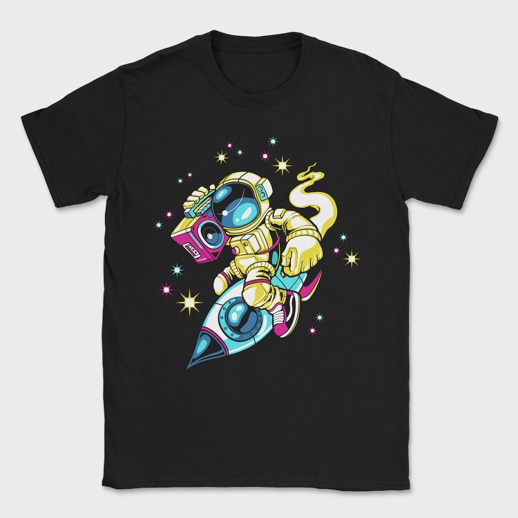 Space Boombox Astronaut, Tricou Barbati (Unisex)