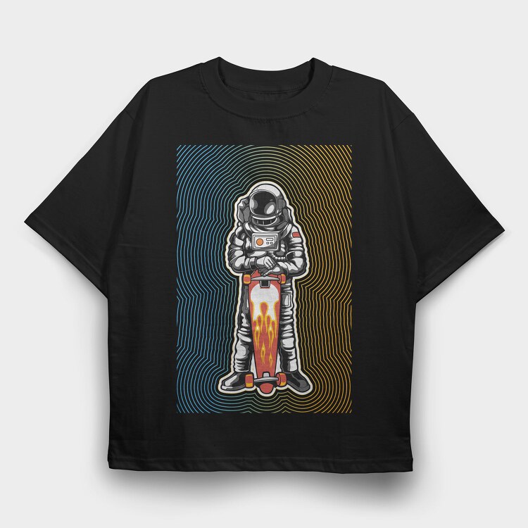 Space Rider 1, Tricou Oversize Barbati (Unisex)