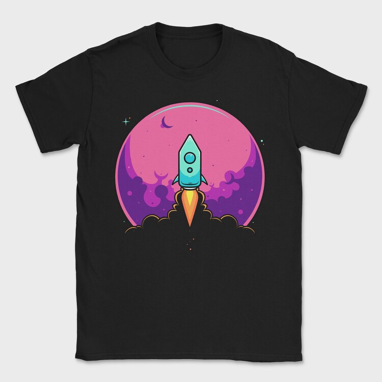 Space Rocket Blast, Tricou Barbati (Unisex)