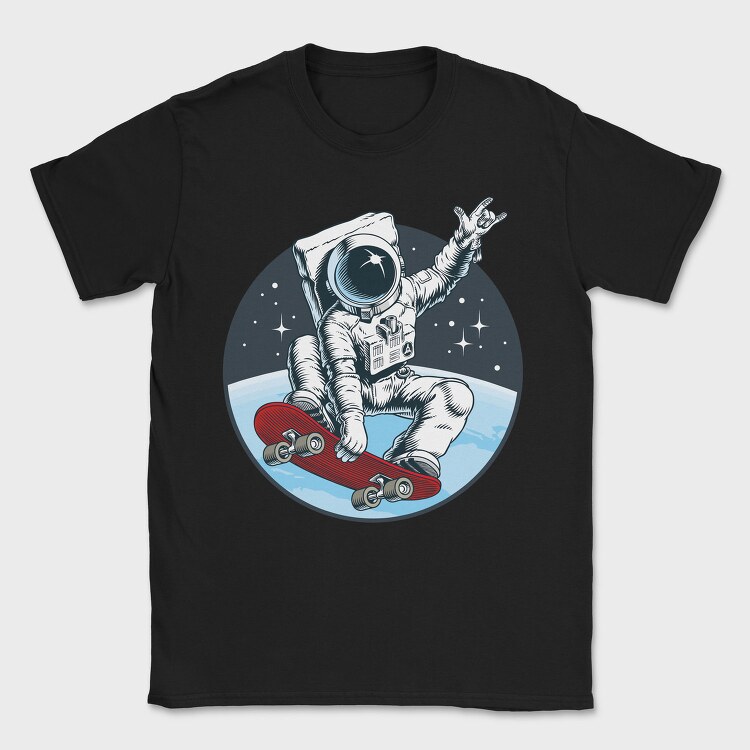 Space Skate Astronaut, Tricou Barbati (Unisex)
