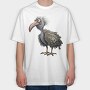 Dodo Feathered Face, Tricou Oversize Barbati (Unisex)