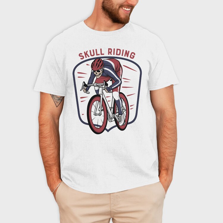 Skull Riding Shield, Tricou Barbati (Unisex)