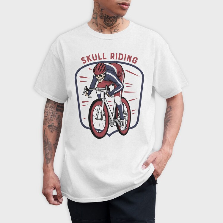Skull Riding Shield, Tricou Barbati (Unisex)