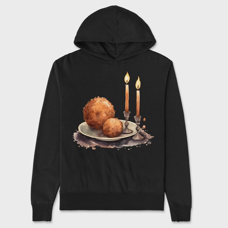 Donuts Candles Glow, Hanorac Oversize Barbati (Unisex)