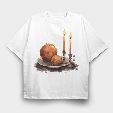 Donuts Candles Glow, Tricou Oversize Barbati (Unisex)