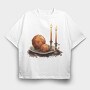Donuts Candles Glow, Tricou Oversize Barbati (Unisex)