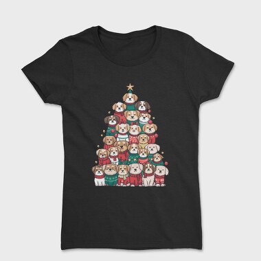 Doodle Dog Tree, Tricou Femei