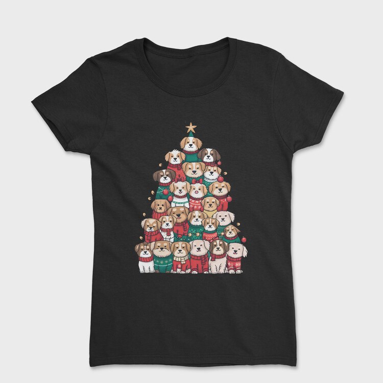 Doodle Dog Tree, Tricou Femei