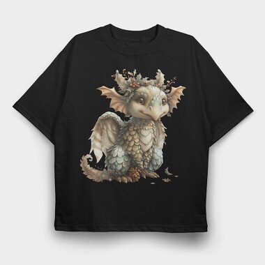 Dragon Holly Christmas, Tricou Oversize Barbati (Unisex)